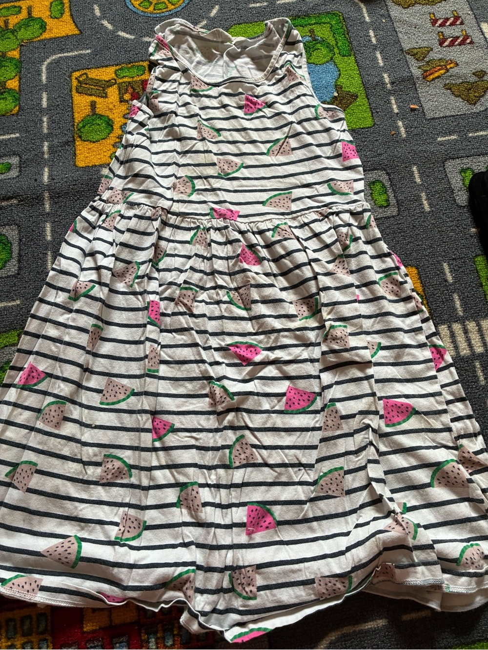 H&M White Striped Dress with Pink Watermelon Print - Picture 2 of 3